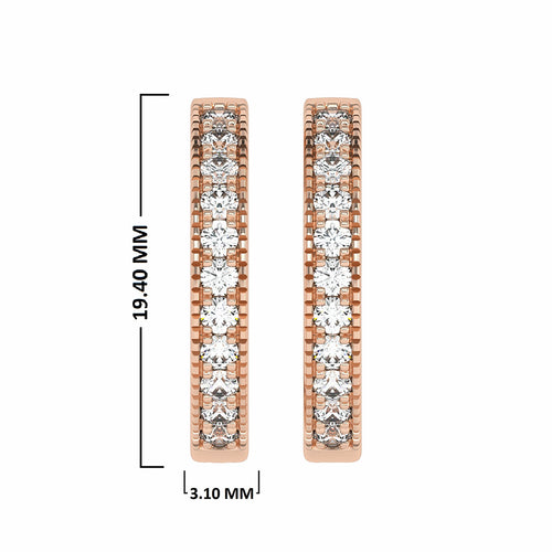 1/2 CT. Round Lab Created Diamond Eternity Hoop Earrings