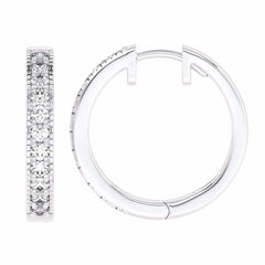 1/2 CT. Round Lab Created Diamond Eternity Hoop Earrings
