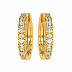 1/2 CT. Round Lab Created Diamond Eternity Hoop Earrings