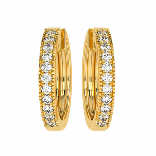 1/2 CT. Round Lab Created Diamond Eternity Hoop Earrings