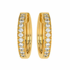 1/2 CT. Round Lab Created Diamond Eternity Hoop Earrings