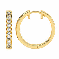 1/2 CT. Round Lab Created Diamond Eternity Hoop Earrings