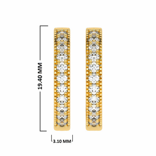 1/2 CT. Round Lab Created Diamond Eternity Hoop Earrings