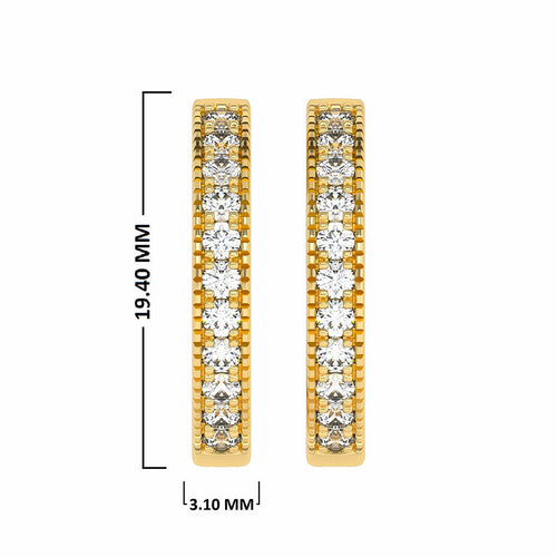 1/2 CT. Round Lab Created Diamond Eternity Hoop Earrings
