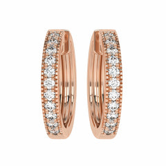 1/2 CT. Round Lab Created Diamond Eternity Hoop Earrings