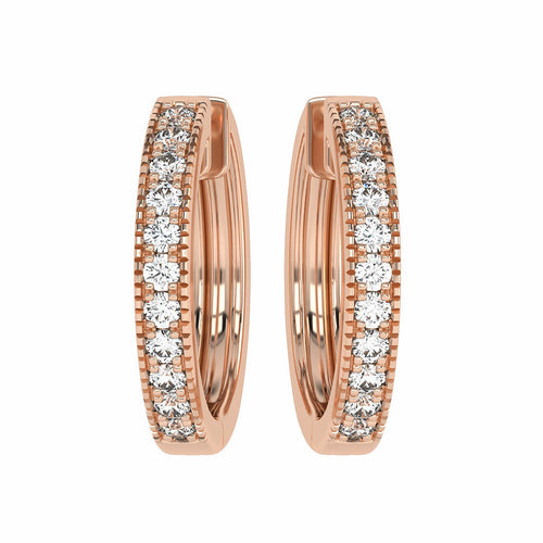 1/2 CT. Round Lab Created Diamond Eternity Hoop Earrings