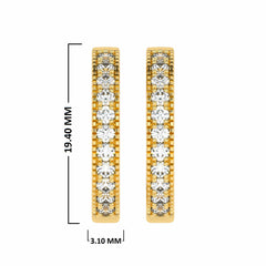1/2 CT. Round Lab Created Diamond Eternity Hoop Earrings
