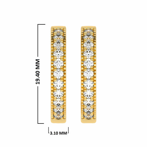 1/2 CT. Round Lab Created Diamond Eternity Hoop Earrings