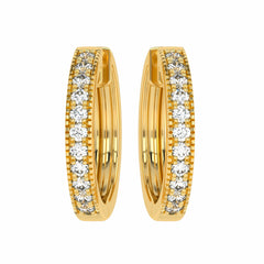 1/2 CT. Round Lab Created Diamond Eternity Hoop Earrings