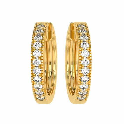 1/2 CT. Round Lab Created Diamond Eternity Hoop Earrings