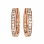 1/2 CT. Round Lab Created Diamond Eternity Hoop Earrings