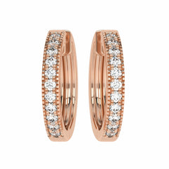 1/2 CT. Round Lab Created Diamond Eternity Hoop Earrings