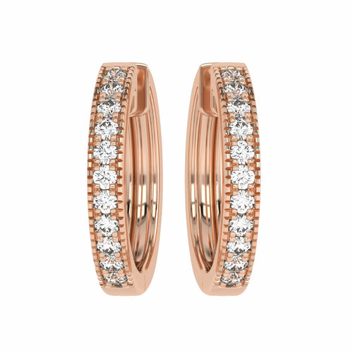 1/2 CT. Round Lab Created Diamond Eternity Hoop Earrings