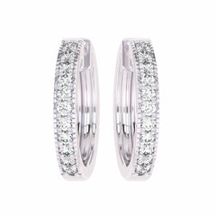 1/2 CT. Round Lab Created Diamond Eternity Hoop Earrings