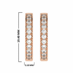 1/2 CT. Round Lab Created Diamond Eternity Hoop Earrings