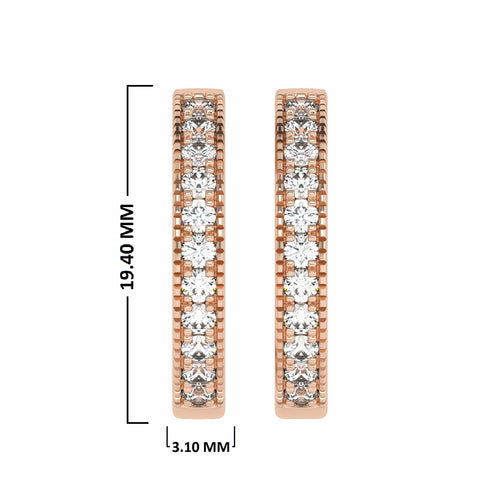 1/2 CT. Round Lab Created Diamond Eternity Hoop Earrings