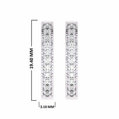 1/2 CT. Round Lab Created Diamond Eternity Hoop Earrings