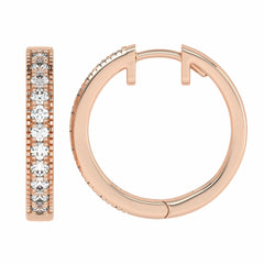 1/2 CT. Round Lab Created Diamond Eternity Hoop Earrings