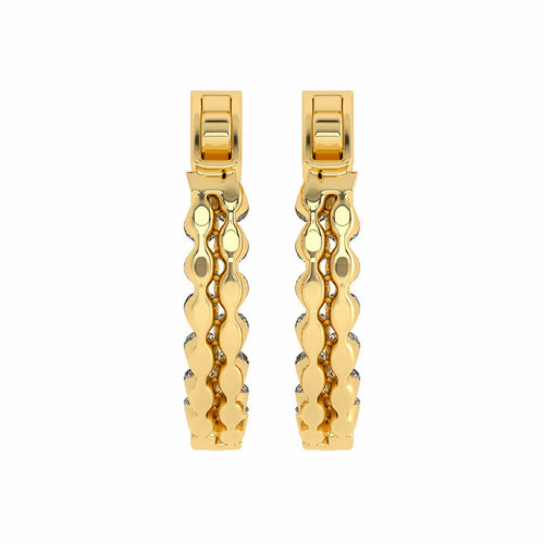 1 1/2 CT. Round Lab Created Diamond Double Row Hoop Earrings