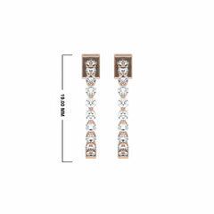 1 CT. Round Lab Created Diamond Inside Out Hoop Earrings