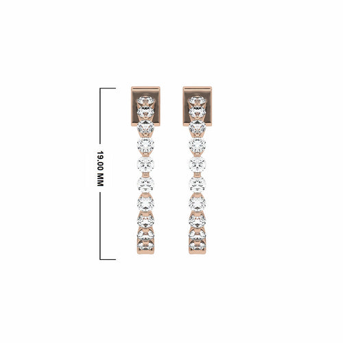 1 CT. Round Lab Created Diamond Inside Out Hoop Earrings