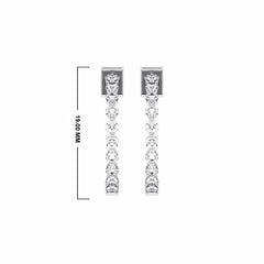 1 CT. Round Lab Created Diamond Inside Out Hoop Earrings