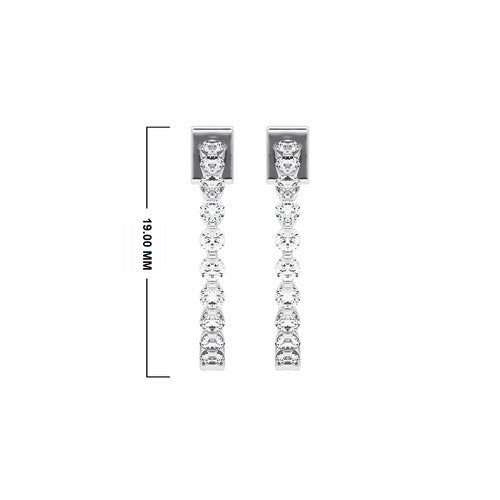 1 CT. Round Lab Created Diamond Inside Out Hoop Earrings