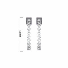 1 CT. Round Lab Created Diamond Inside Out Hoop Earrings