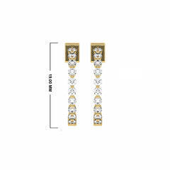 1 CT. Round Lab Created Diamond Inside Out Hoop Earrings