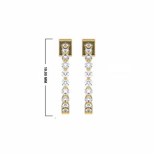 1 CT. Round Lab Created Diamond Inside Out Hoop Earrings