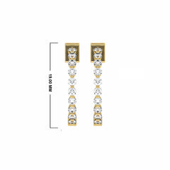 1 CT. Round Lab Created Diamond Inside Out Hoop Earrings