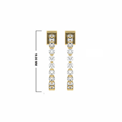 1 CT. Round Lab Created Diamond Inside Out Hoop Earrings
