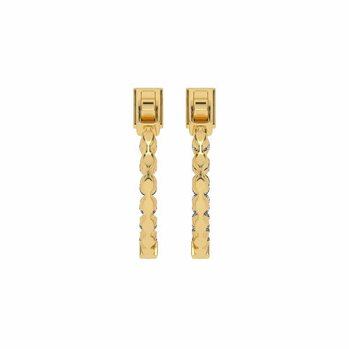 1 CT. Round Lab Created Diamond Inside Out Hoop Earrings