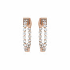 1 CT. Round Diamond Inside Out Hoop Earrings