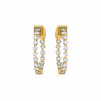 1 CT. Round Diamond Inside Out Hoop Earrings