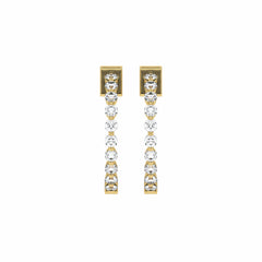1 CT. Round Diamond Inside Out Hoop Earrings