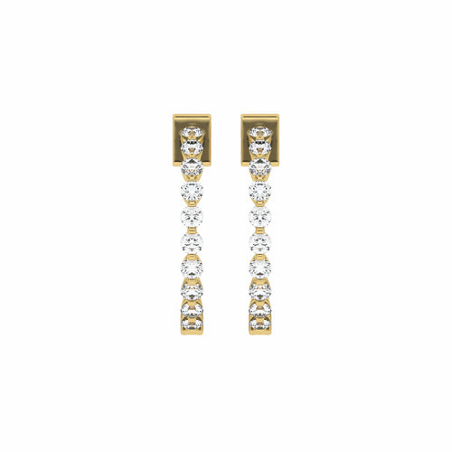 1 CT. Round Diamond Inside Out Hoop Earrings