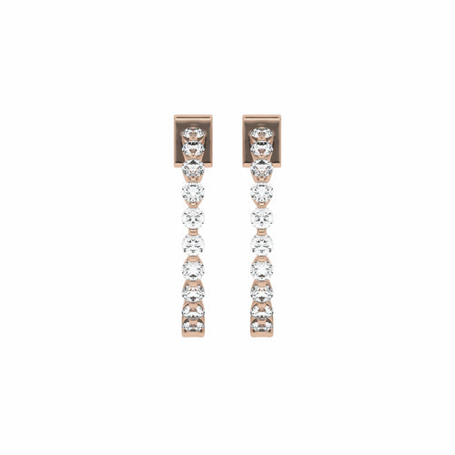 1 CT. Round Lab Created Diamond Inside Out Hoop Earrings