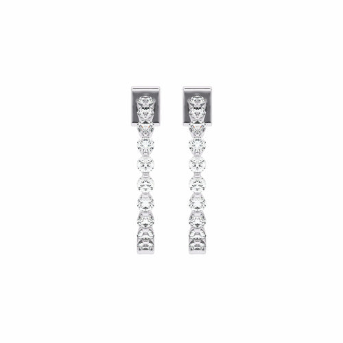 1 CT. Round Diamond Inside Out Hoop Earrings