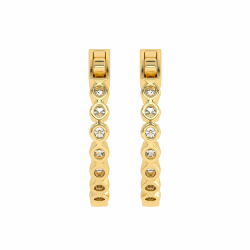 1 CT. Round Lab Created Diamond Eternity Hoop Earrings