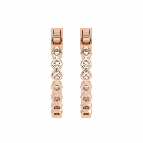 1 CT. Round Lab Created Diamond Eternity Hoop Earrings