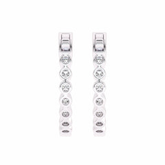 1 CT. Round Lab Created Diamond Eternity Hoop Earrings