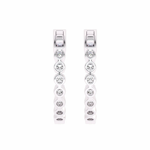 1 CT. Round Lab Created Diamond Eternity Hoop Earrings