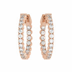1 CT. Round Lab Created Diamond Eternity Hoop Earrings