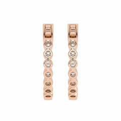 1 CT. Round Lab Created Diamond Eternity Hoop Earrings