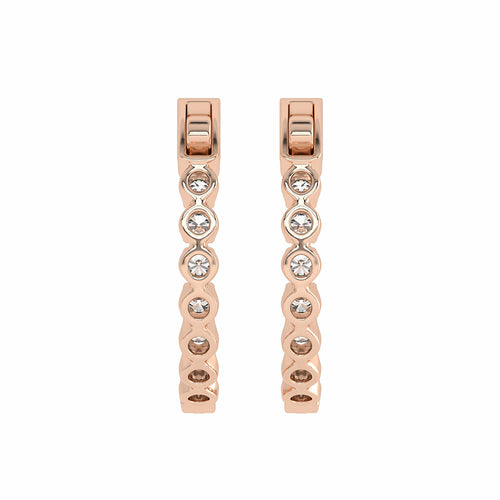 1 CT. Round Lab Created Diamond Eternity Hoop Earrings