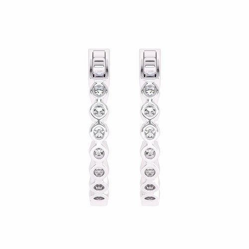 1 CT. Round Lab Created Diamond Eternity Hoop Earrings
