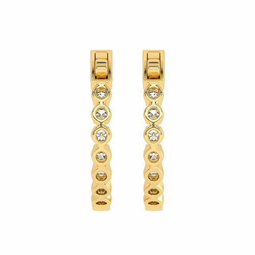 1 CT. Round Lab Created Diamond Eternity Hoop Earrings