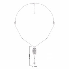 1 1/4 CT. Lab Created Round Diamond Studded Designer Y Necklace