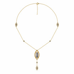 1 1/4 CT. Lab Created Round Diamond Studded Designer Y Necklace